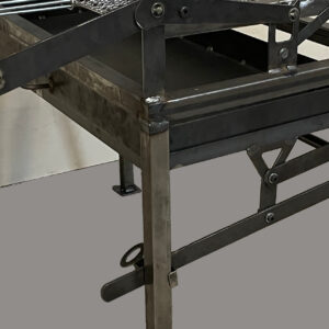 Double Flipper BBQ Grill with dual rotisserie by ChroModsArt – handcrafted outdoor equipment