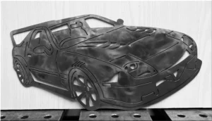 handmade muscle car metal decor