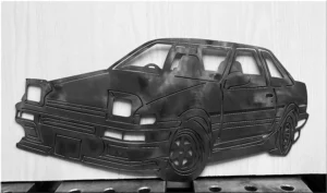 handmade muscle car metal decor