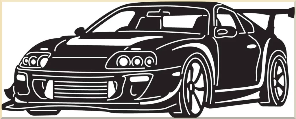 handmade muscle car metal decor
