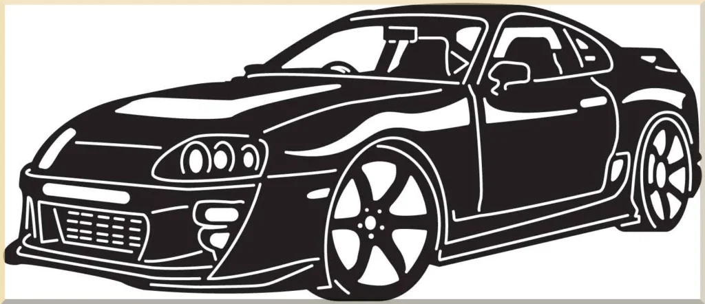 handmade muscle car metal decor