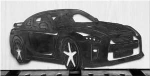 handmade muscle car metal decor