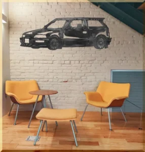 handmade muscle car metal decor