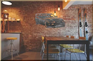 handmade muscle car metal decor