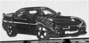 handmade muscle car metal decor