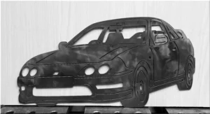 handmade muscle car metal decor