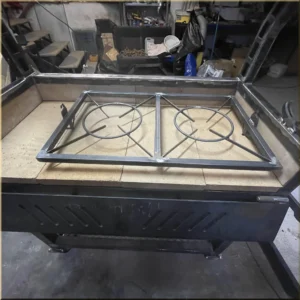 Santa Maria Argentina style outdoor grill metalwork
